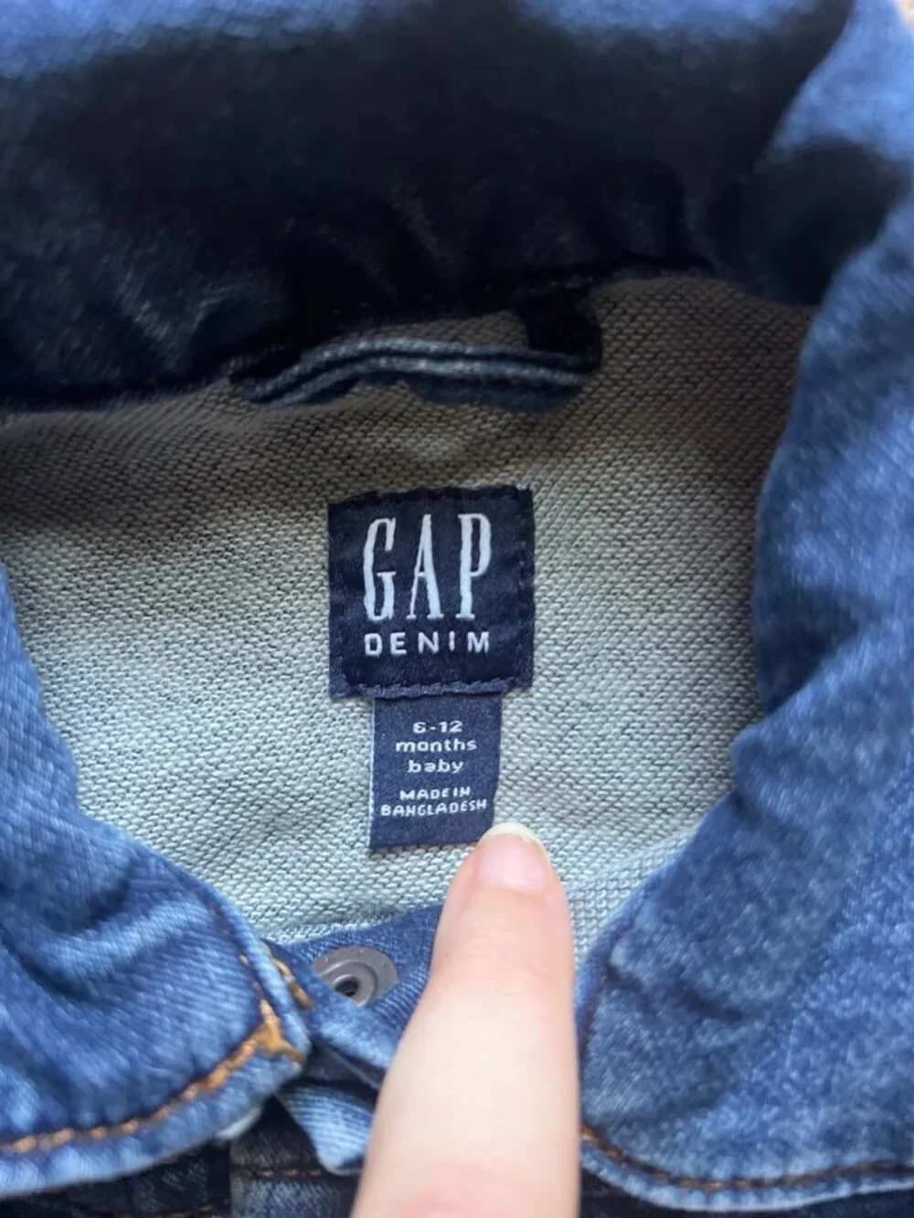 NWOT Baby Gap Sweatshirt Icon Denim Jacket 6-12 Months